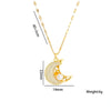 Wholesale Light Luxury Elegant Star Pattern Moon Peach Heart Pearl Shell Titanium Steel Electroplated Necklace For Women