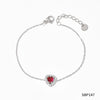 Wholesale Light Luxury Elegant Women's Love Jewelry Set With Emerald Zircon Stainless Steel Necklace Earrings Bracelet Electroplated