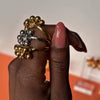 Wholesale Light Luxury Exaggerated Niche Titanium Steel Ring With Geometric Pattern Electroplated Treatment