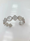 Wholesale Light Luxury Fashion Flower Round C Shape Adjustable Copper Gold Plated Couple Bracelet