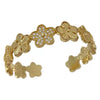 Wholesale Light Luxury Fashion Flower Round C Shape Adjustable Copper Gold Plated Couple Bracelet