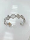 Wholesale Light Luxury Fashion Flower Round C Shape Adjustable Copper Gold Plated Couple Bracelet