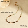 Wholesale Light Luxury Fashion Natural Stone Stainless Steel Clavicle Necklace With Geometric Pattern And Electroplating