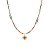 Wholesale Light Luxury Fashion Natural Stone Stainless Steel Clavicle Necklace With Geometric Pattern And Electroplating
