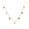Wholesale Light Luxury Fashion Necklace S925 Silver Geometric Zircon Electroplated Cross Chain For Women