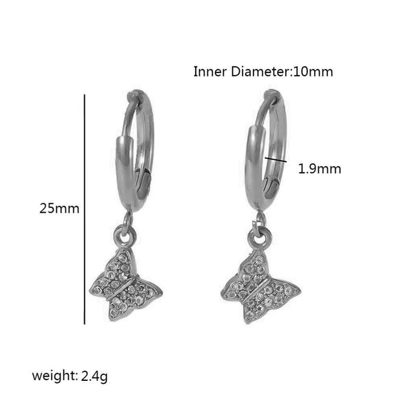 Wholesale Light Luxury Fashion Stainless Steel Earrings With Animals Zodiac Pattern And Electroplating Treatment