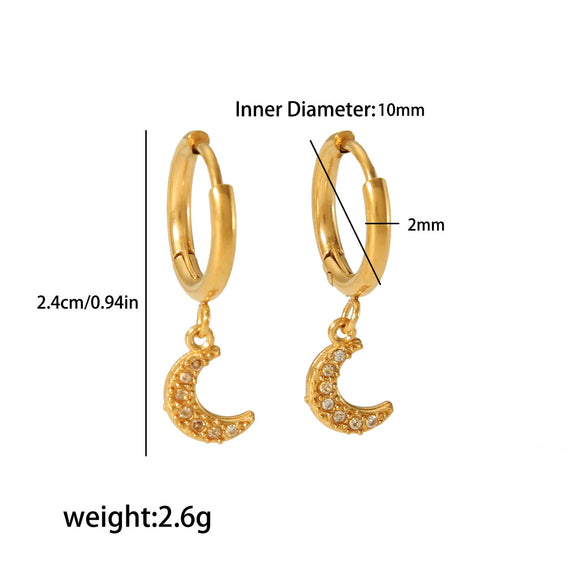 Wholesale Light Luxury Fashion Stainless Steel Earrings With Animals Zodiac Pattern And Electroplating Treatment