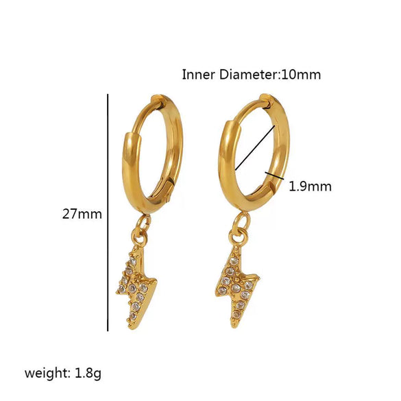 Wholesale Light Luxury Fashion Stainless Steel Earrings With Animals Zodiac Pattern And Electroplating Treatment