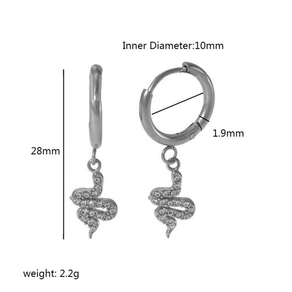Wholesale Light Luxury Fashion Stainless Steel Earrings With Animals Zodiac Pattern And Electroplating Treatment