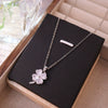 Wholesale Light Luxury Fashion Titanium Steel Women's Fourleaf Clover Pendant Necklace With Diamond Design
