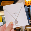 Wholesale Light Luxury Fashion Titanium Steel Women's Fourleaf Clover Pendant Necklace With Diamond Design