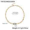 Wholesale Light Luxury Ferris Wheel Zircon Stainless Steel Gold Plated Necklace And Bracelet Set For Women