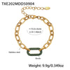 Wholesale Light Luxury Ferris Wheel Zircon Stainless Steel Gold Plated Necklace And Bracelet Set For Women