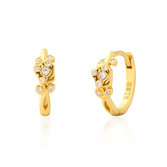 Wholesale Light Luxury French Style S925 Silver Ear Buckle Retro Flower Design Earrings For Women