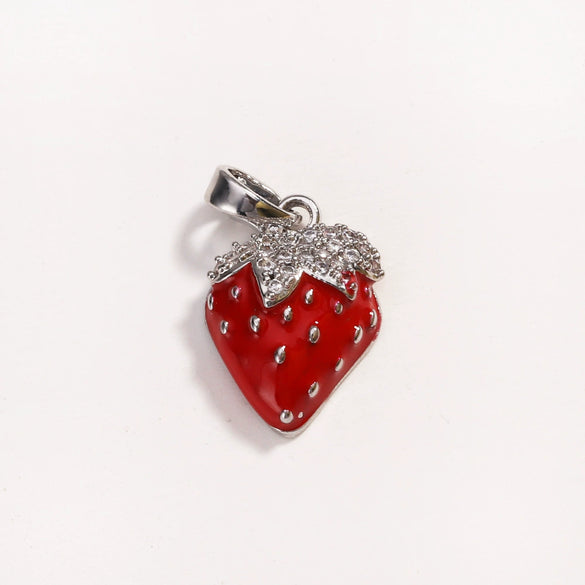 Wholesale Light Luxury Fruit Shaped Copper Pendant With Electroplating For Women