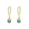 Wholesale Light Luxury Geometric Agate Earrings Inlaid With S925 Silver