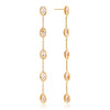 Wholesale Light Luxury Geometric And Heart Shape Electroplated Stainless Steel Tassel Earrings For Women