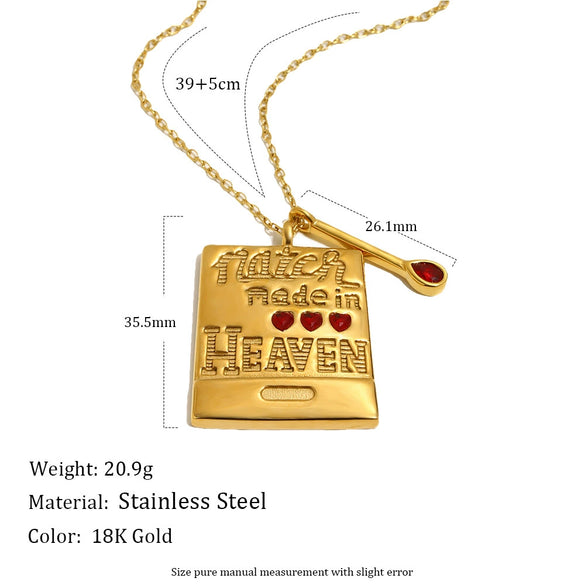 Wholesale Light Luxury Geometric And Heart Shape Stainless Steel Electroplated Diamondstudded Pendant Necklace For Women