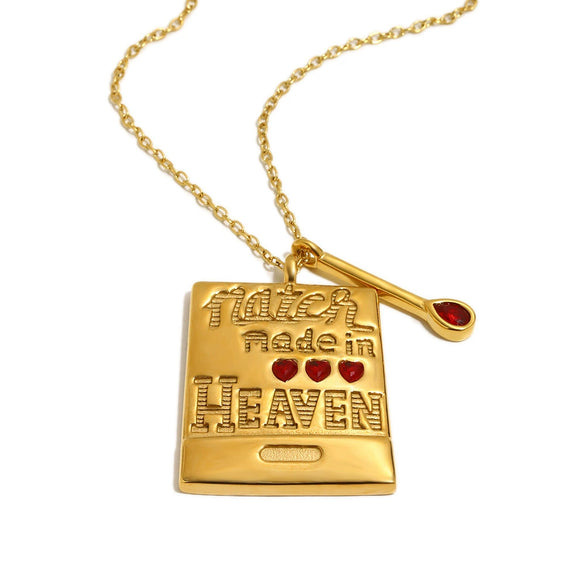 Wholesale Light Luxury Geometric And Heart Shape Stainless Steel Electroplated Diamondstudded Pendant Necklace For Women