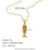 Wholesale Light Luxury Geometric Animal Style Stainless Steel Vacuum Plated Pendant Necklace For Women