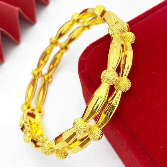 Wholesale Light Luxury Geometric Copper Alloy Electroplated Bracelet For Women's Wedding Jewelry
