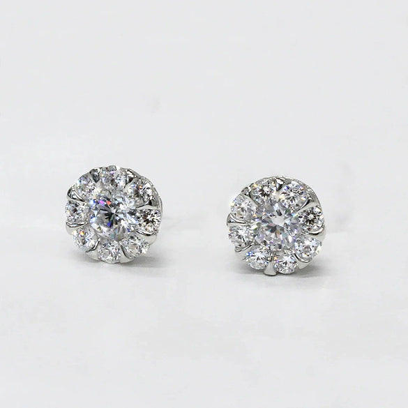 Wholesale Light Luxury Geometric Copper Earrings For Women With Zirconia Design