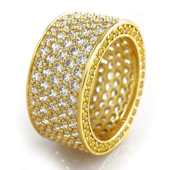 Wholesale Light Luxury Geometric Copper Ring Inlaid With Zircon For Men And Women