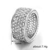 Wholesale Light Luxury Geometric Copper Ring Inlaid With Zircon For Men And Women