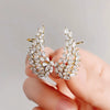 Wholesale Light Luxury Geometric Copper Zircon Inlaid Women's Angel Wings Earrings