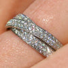 Wholesale Light Luxury Geometric Copper Zircon Multilayer Pave Ring For Women