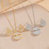 Wholesale Light Luxury Geometric Cross Crown Roman Numerals Diamond Inlay Gold Plated Copper O Word Chain Jewelry Set For Unisex