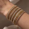 Wholesale Light Luxury Geometric Diamond Stainless Steel 18K Gold Plated Bracelet Jewelry Set For Women