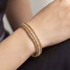 Wholesale Light Luxury Geometric Diamond Stainless Steel 18K Gold Plated Bracelet Jewelry Set For Women