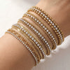 Wholesale Light Luxury Geometric Diamond Stainless Steel 18K Gold Plated Bracelet Jewelry Set For Women
