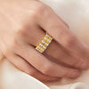 Wholesale Light Luxury Geometric Diamondencrusted Copper Ring