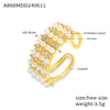 Wholesale Light Luxury Geometric Diamondencrusted Copper Ring