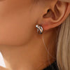 Wholesale Light Luxury Geometric Drop Shape 316L Stainless Steel 18K Gold Plated Earrings For Women