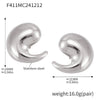Wholesale Light Luxury Geometric Drop Shape 316L Stainless Steel 18K Gold Plated Earrings For Women
