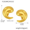 Wholesale Light Luxury Geometric Drop Shape 316L Stainless Steel 18K Gold Plated Earrings For Women