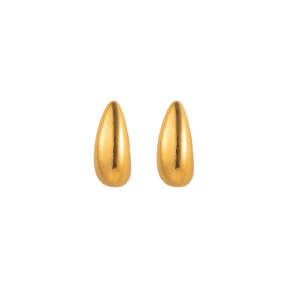 Wholesale Light Luxury Geometric Drop Shape Titanium Steel Electroplated Earrings For Women