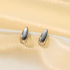 Wholesale Light Luxury Geometric Drop Shape Titanium Steel Electroplated Earrings For Women