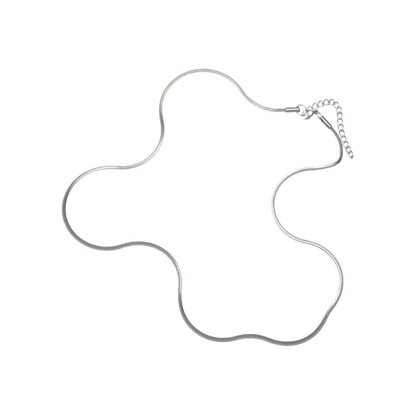 Wholesale Light Luxury Geometric Electroplated Titanium Steel Snake Bone Chain Necklace For Women