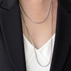 Wholesale Light Luxury Geometric Electroplated Titanium Steel Snake Bone Chain Necklace For Women