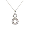 Wholesale Light Luxury Geometric Fourleaf Clover Zircon Inlaid Titanium Steel Necklace For Women