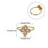 Wholesale Light Luxury Geometric Fruit Shaped Gold Inlaid Diamond Ring For Women