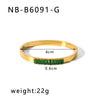 Wholesale Light Luxury Geometric Gold Titanium Steel And Stainless Steel Bracelet Inlaid With Zircon And Diamonds