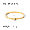 Wholesale Light Luxury Geometric Gold Titanium Steel And Stainless Steel Bracelet Inlaid With Zircon And Diamonds