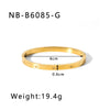 Wholesale Light Luxury Geometric Gold Titanium Steel And Stainless Steel Bracelet Inlaid With Zircon And Diamonds