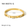 Wholesale Light Luxury Geometric Gold Titanium Steel And Stainless Steel Bracelet Inlaid With Zircon And Diamonds