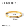 Wholesale Light Luxury Geometric Gold Titanium Steel And Stainless Steel Bracelet Inlaid With Zircon And Diamonds